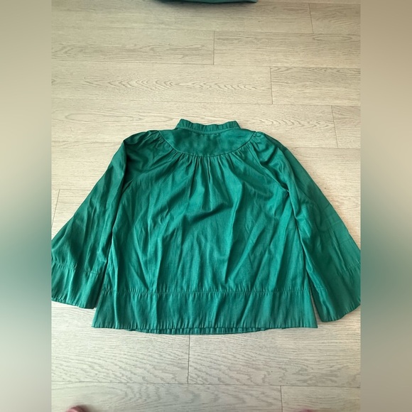 Pomander Place Rosemary Phillipa Wide Sleeves Stand Collar V Neck Blouse Size Xs - Picture 5 of 5